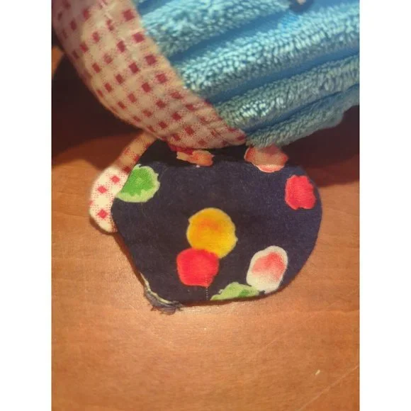 Ganz Matees Blue Green Floral Terry Cloth Pirate Plush Stuffed Toy 9" - Picture 9 of 9